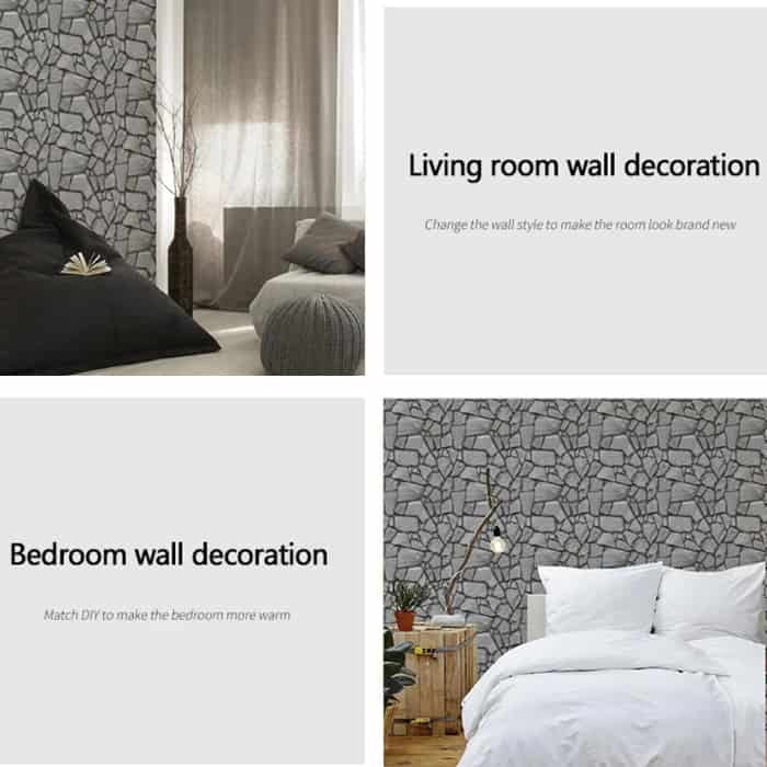 RocksWall, autocolante tridimensionale pentru perete cu efect de rocă (10 buc.) (1+1 GRATUIT) - Image 6