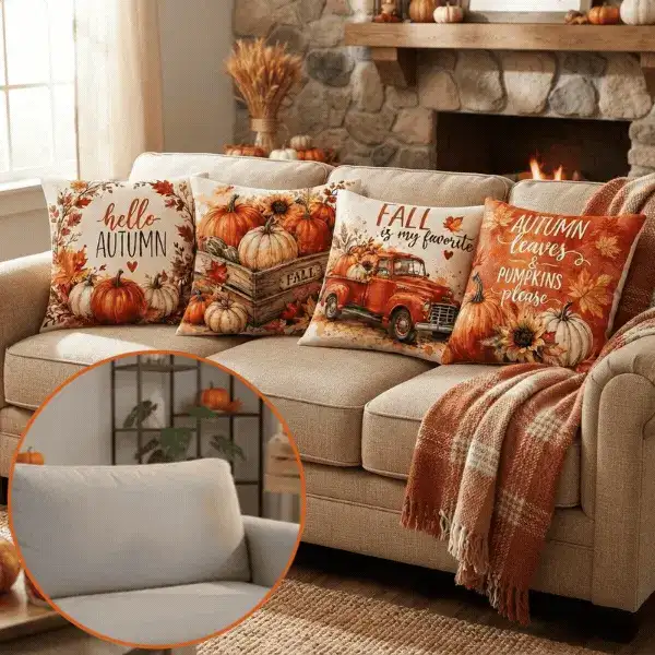 Husă pentru pernă cu tematică de toamnă, AutumnPillows - Image 1