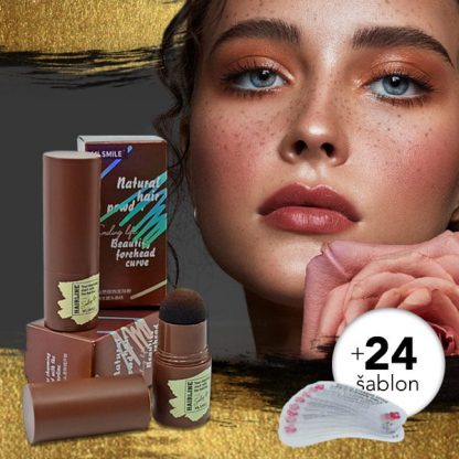 BROWSTAMP-TR, Set pentru conturarea sprâncenelor cu șabloane și pigment - Image 1