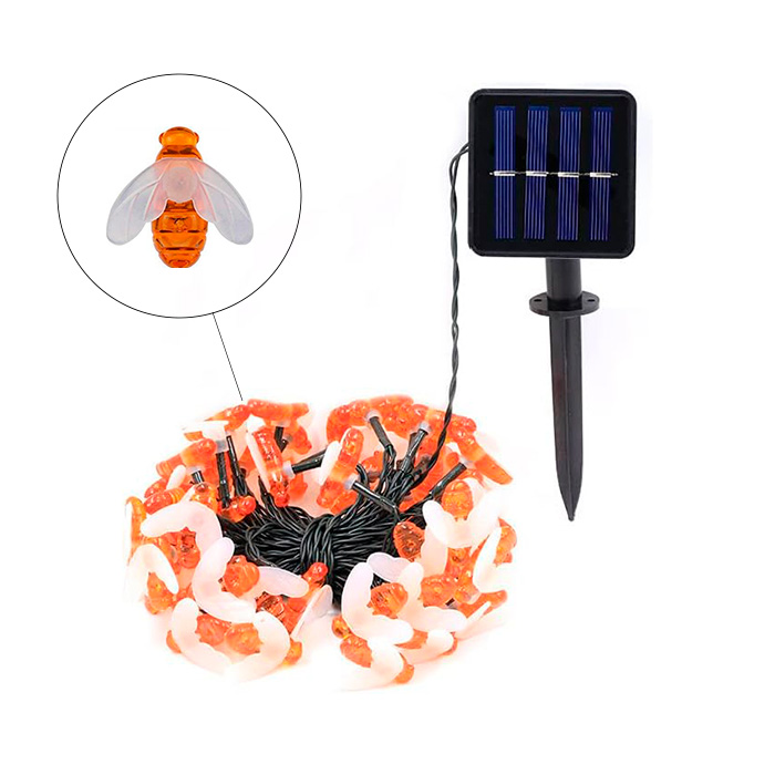 BeeLights, lampa solară cu 30 de lumini LED în formă de albine - Image 1