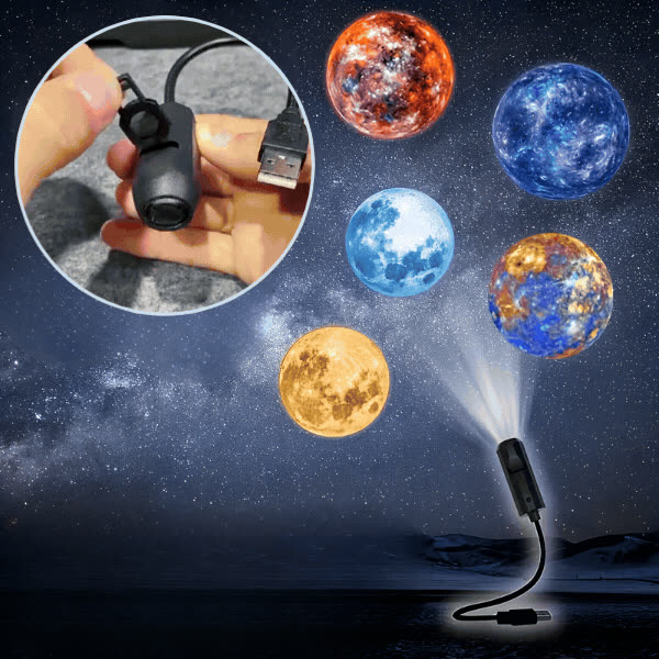Lumină de noapte cu proiector, CosmoLight - video