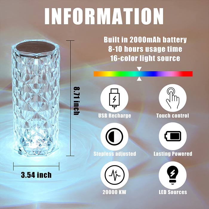 CrystalLamp, lampă pentru masă - Image 5