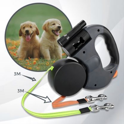 DDR-TST, Lesă dublă pentru câini FlexiPaws - Image 2