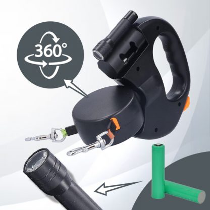 DDR-TST, Lesă dublă pentru câini FlexiPaws - Image 4