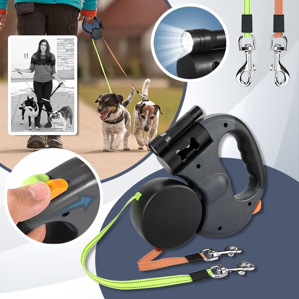 DDR-TST, Lesă dublă pentru câini FlexiPaws - Image 6