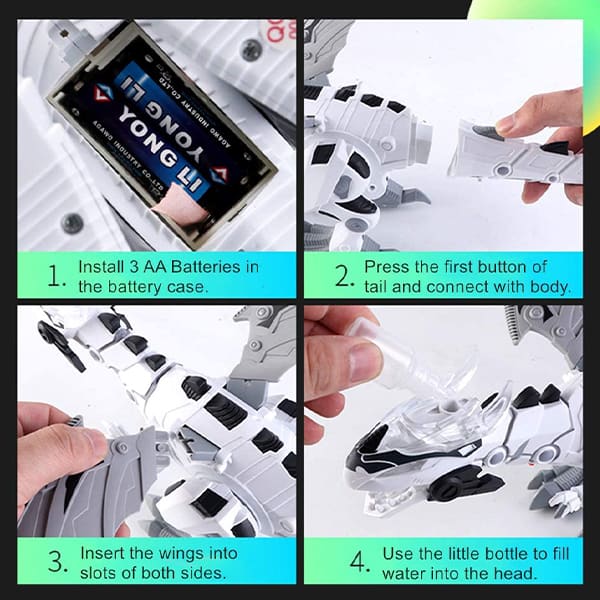 DinoStar, un dinozaur robot de jucărie pentru copii care scuipă aburi, se mișcă și răcnește precum un dinozaur adevărat! - Image 7