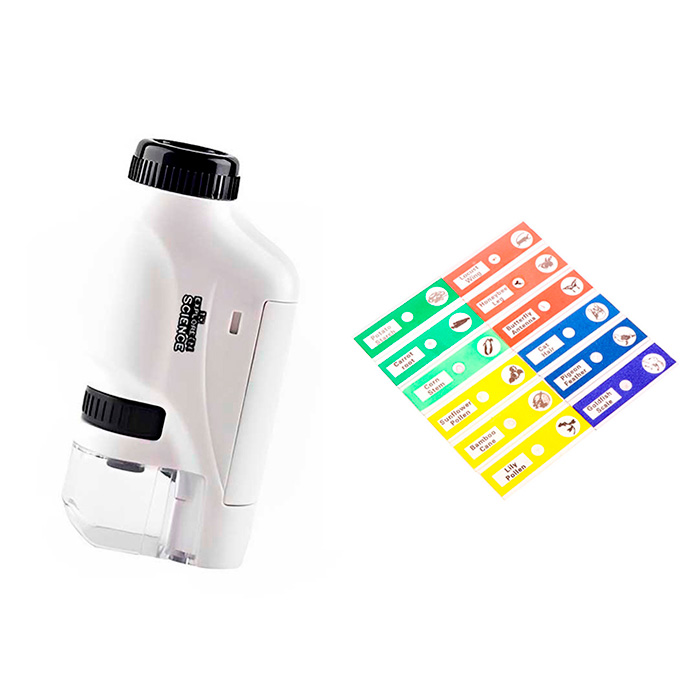 DiscoverBundle, microscop portabil pentru copii + set de 12 plăcuțe de observație - Image 1