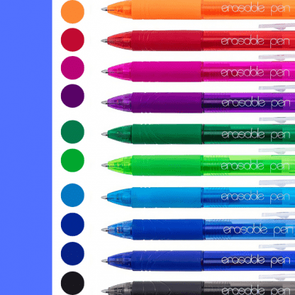 STILOURI ERASABLE, Stilouri cu gel termic ștergător (12 bucăți) - Image 3