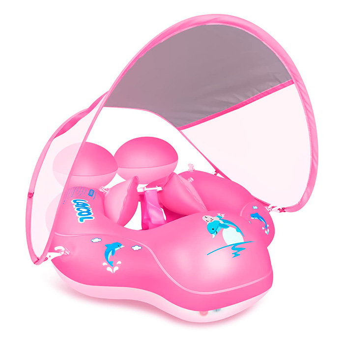 FloatyBaby, colac de înot pentru bebeluși și copii mici cu copertină - Image 2