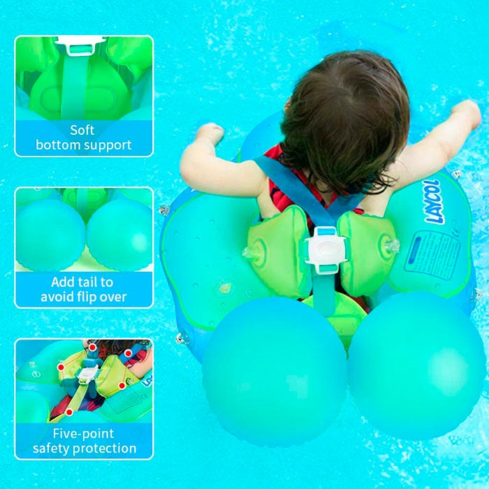 FloatyBaby, colac de înot pentru bebeluși și copii mici cu copertină - Image 7