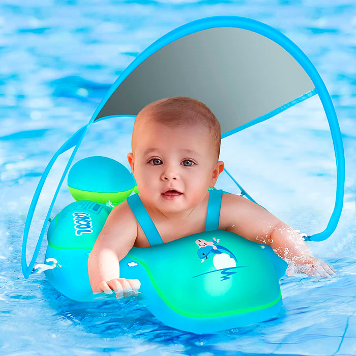 FloatyBaby, colac de înot pentru bebeluși și copii mici cu copertină - Image 8