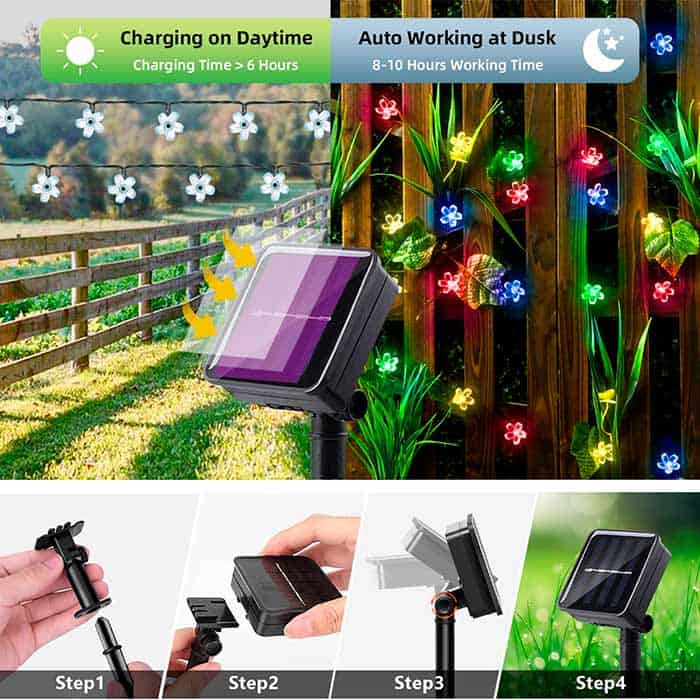 FlowerLights, lumini solare cu LED în formă de flori - Image 6