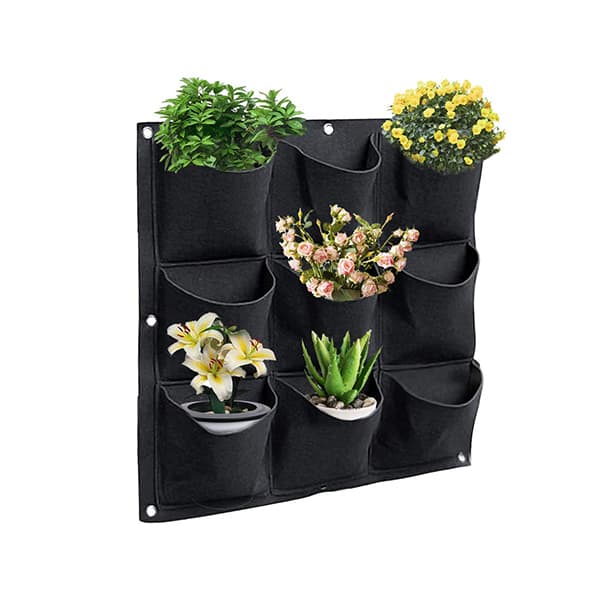 FlowerWall, suport de perete cu buzunare pentru creșterea plantelor (9 buzunare) - Image 1