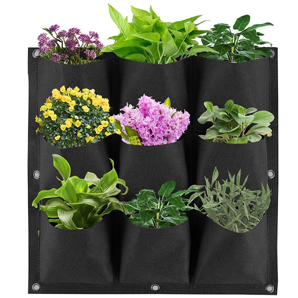 FlowerWall, suport de perete cu buzunare pentru creșterea plantelor (9 buzunare) - Image 4
