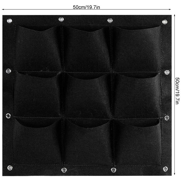 FlowerWall, suport de perete cu buzunare pentru creșterea plantelor (9 buzunare) - Image 9