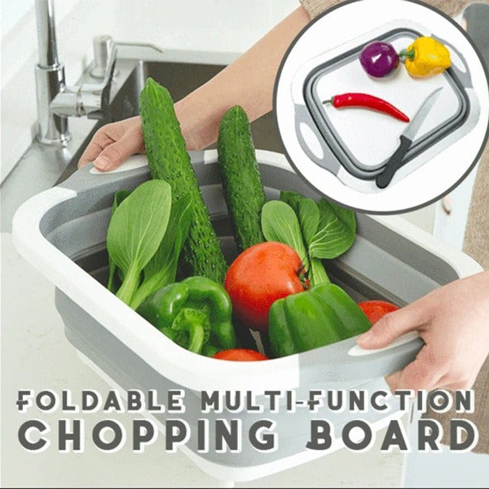 FoldableStrainer, sită multifuncțională, recipient pentru depozitare și placă de tăiere, toate într-unul - Image 7