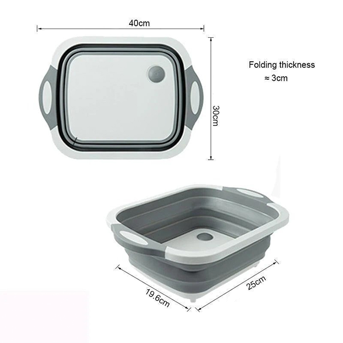 FoldableStrainer, sită multifuncțională, recipient pentru depozitare și placă de tăiere, toate într-unul - Image 9