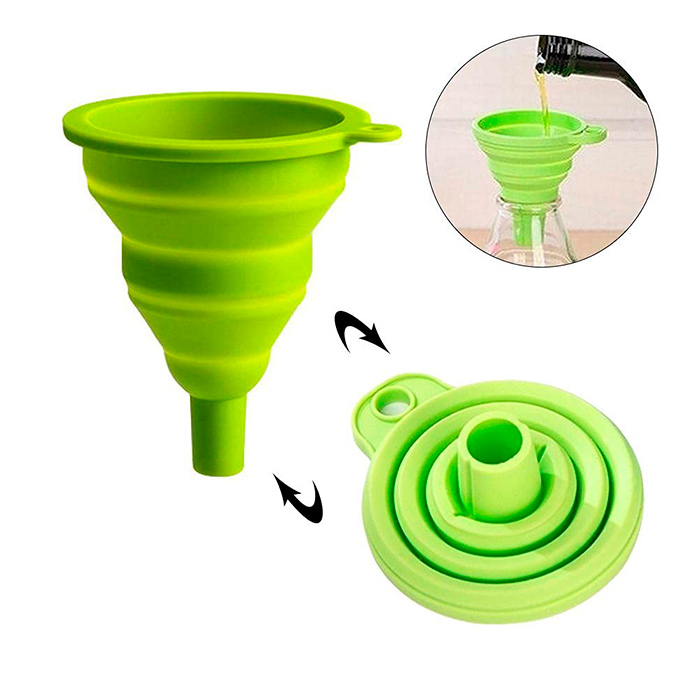 Funnel, un pâlnie pliabilă din silicon pentru turnarea lichidelor și a altor alimente - Image 1