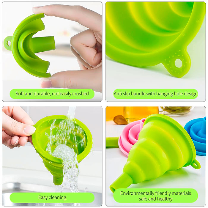 Funnel, un pâlnie pliabilă din silicon pentru turnarea lichidelor și a altor alimente - Image 6
