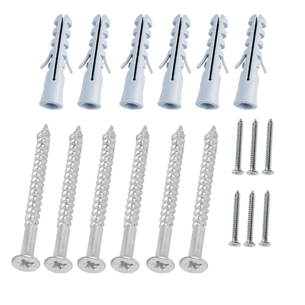 InsertScrews, set de 18 șuruburi + dibluri pentru suporturile simple - Image 1