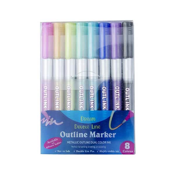 MagicMarkers, set de 8 markere care creează un contur magic - Image 1