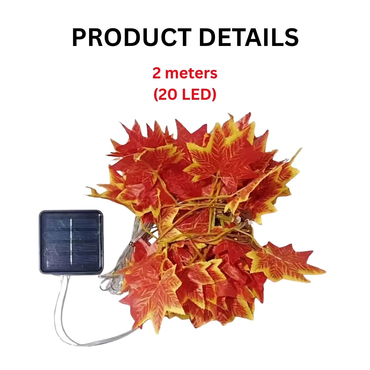 Instalație luminoasă LED solară cu frunze de toamnă, MapleLeaf - Image 7