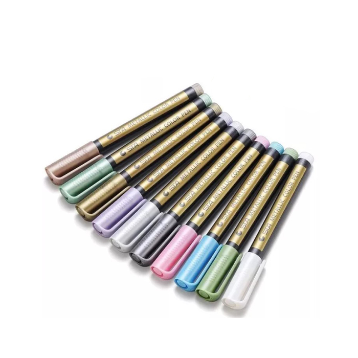 MetallicColorPen, set de 10 markere pentru desen - Image 1