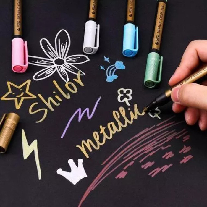 MetallicColorPen, set de 10 markere pentru desen - Image 2