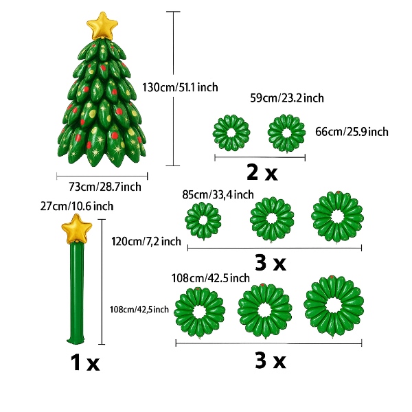 NAPJELKA, Pom de Crăciun umflabil 130 cm - Image 9