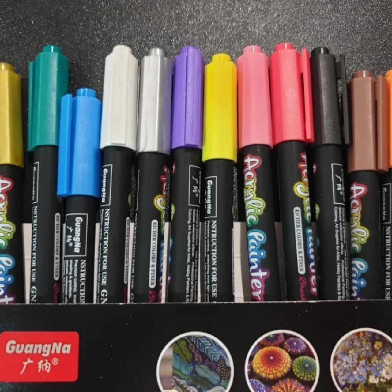 PaintAcrylic, markere acrilice (12 bucăți) - Image 1