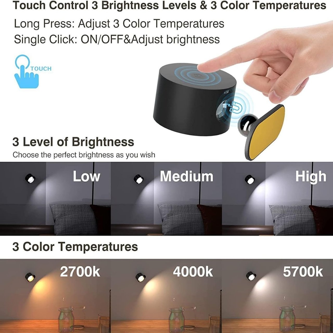 StickLamp, lampa elegantă wireless pentru perete - Image 3
