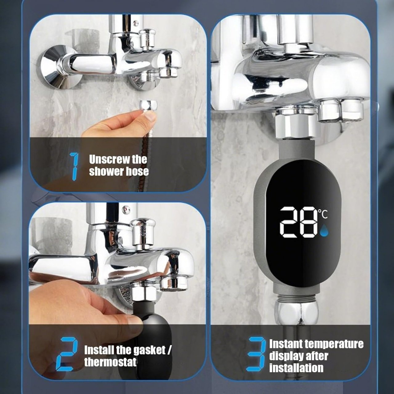 ThermFlow, termometrul inteligent cu LED pentru duș - Image 7