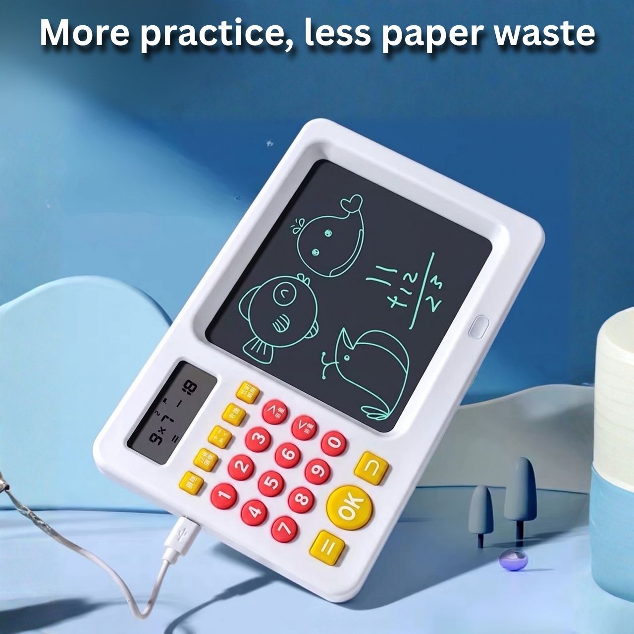 Tabletă educațională 2-în-1 cu calculator pentru copii, TrainMath - Image 2