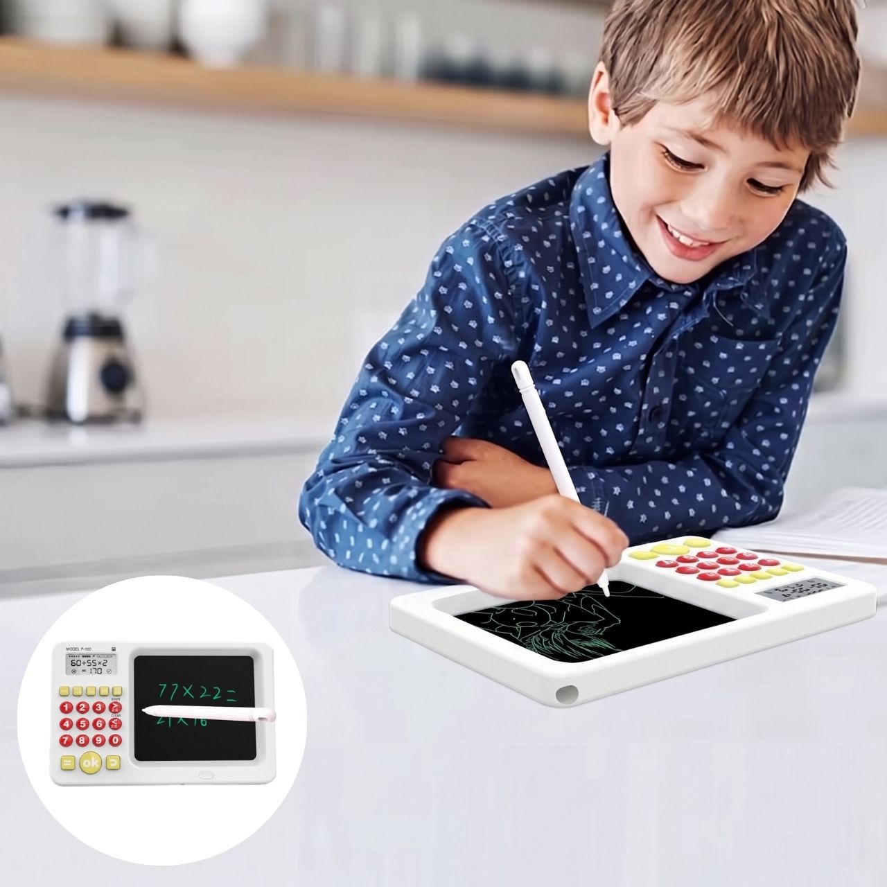 Tabletă educațională 2-în-1 cu calculator pentru copii, TrainMath - Image 7
