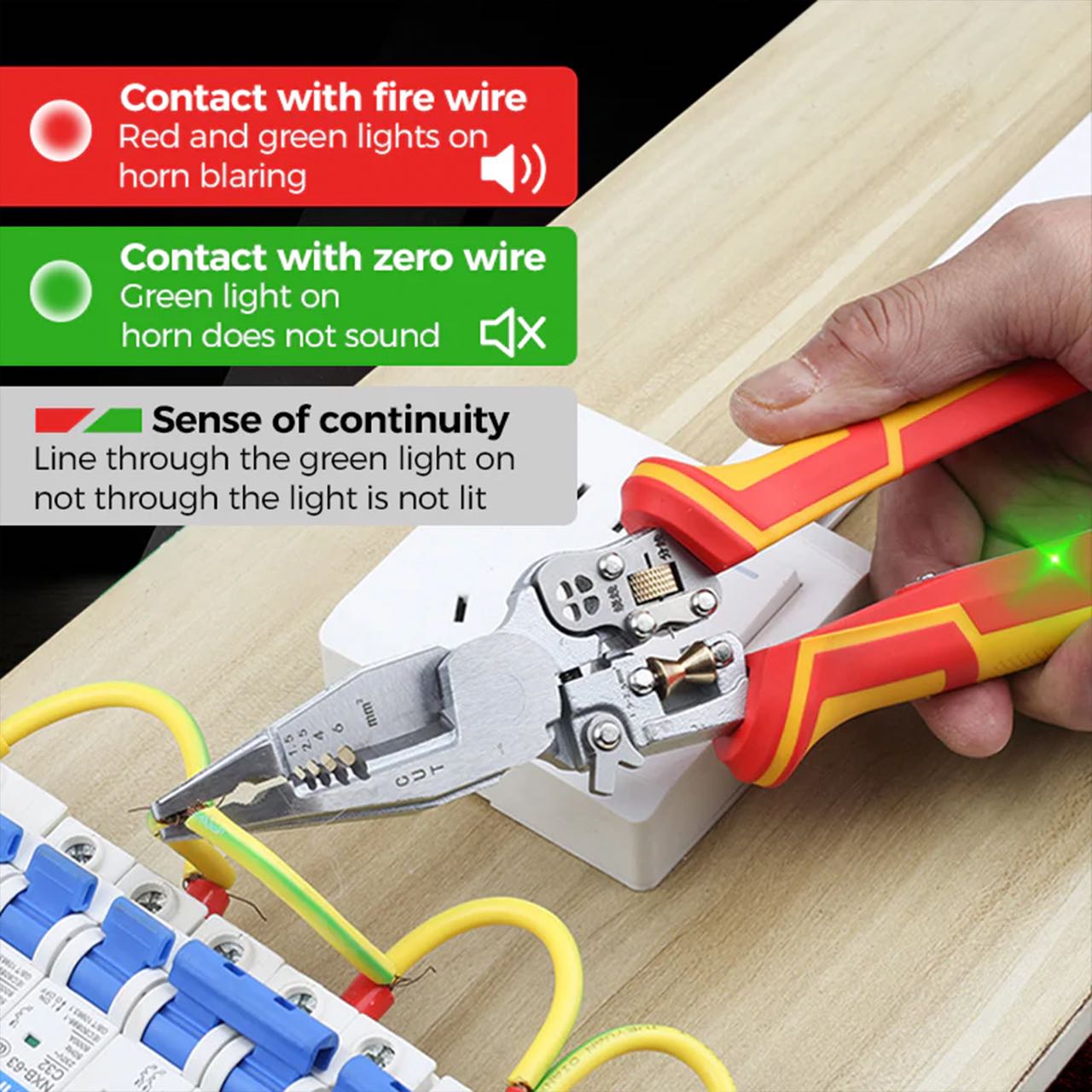 VoltagePliers, clești universali pentru lucrări electrice cu voltmetru - Image 3