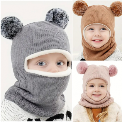 WINHAT-ROZ, CozySnug căciulă cu fular pentru copii - Image 3