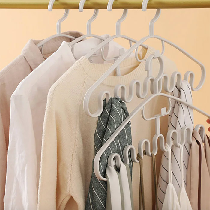 WavyHanger, umeraș pentru agățarea mai multor articole deodată (10 bucăți) - Image 7