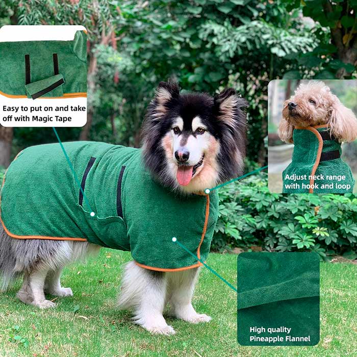 WrapPet, o haină super absorbantă pentru câini, pentru uscarea rapidă a părului - Image 2