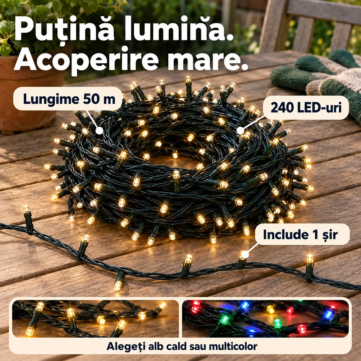 Ghirlandă Luminoasă Festivă 50mLL - Image 2