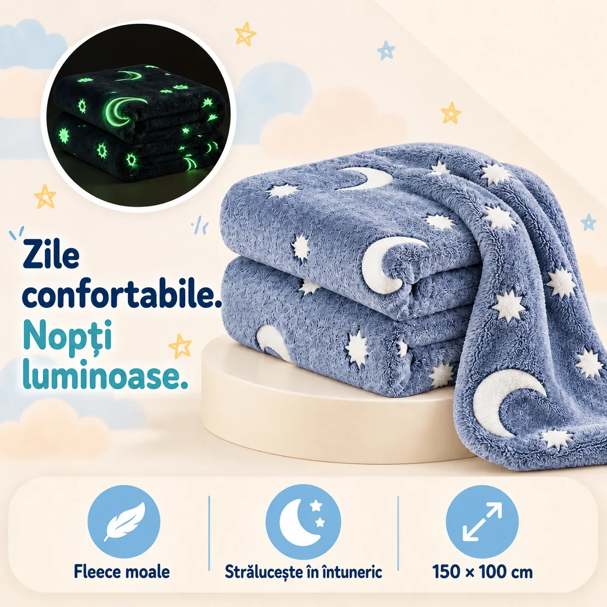 BlanketStar, pătură care strălucește în întuneric - Image 1