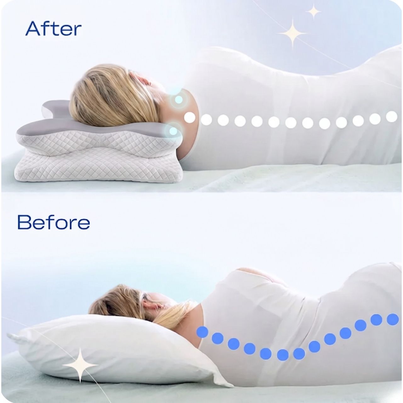 Pernă ergonomică cu spumă cu memorie, CervicalPillow - Image 8