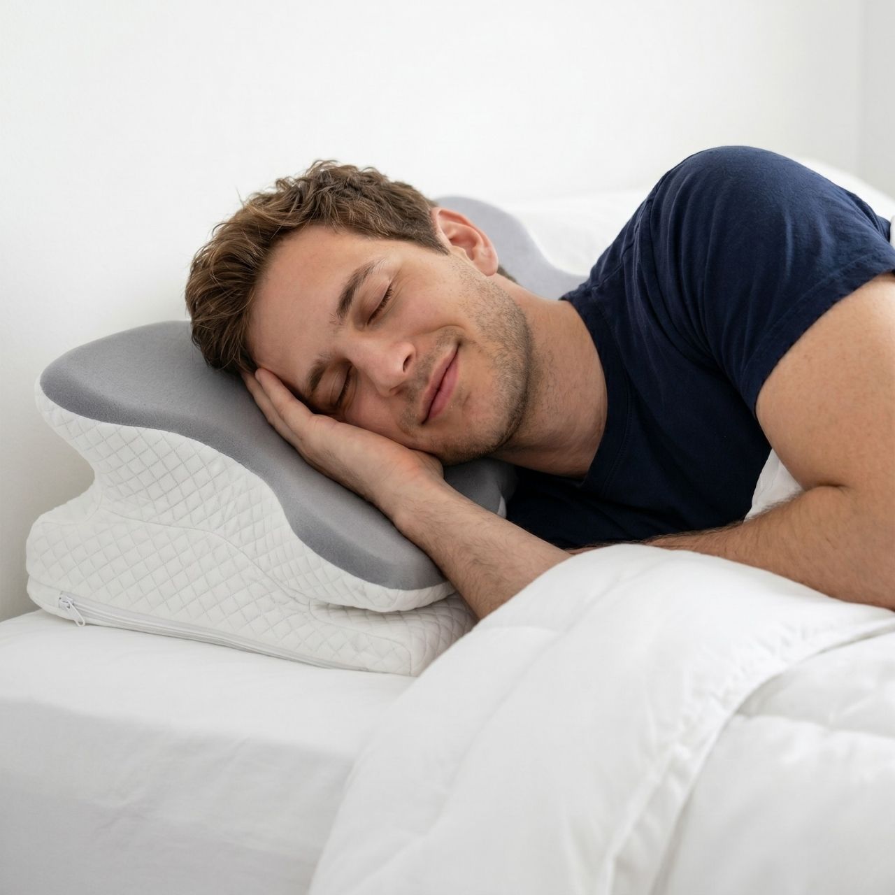 Pernă ergonomică cu spumă cu memorie, CervicalPillow - Image 4