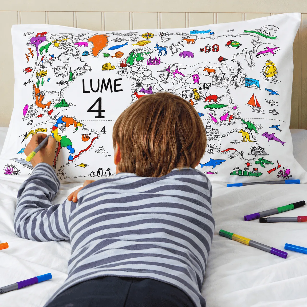 Colorează-ți perna – Harta lumii, ColoringPillow - Image 5