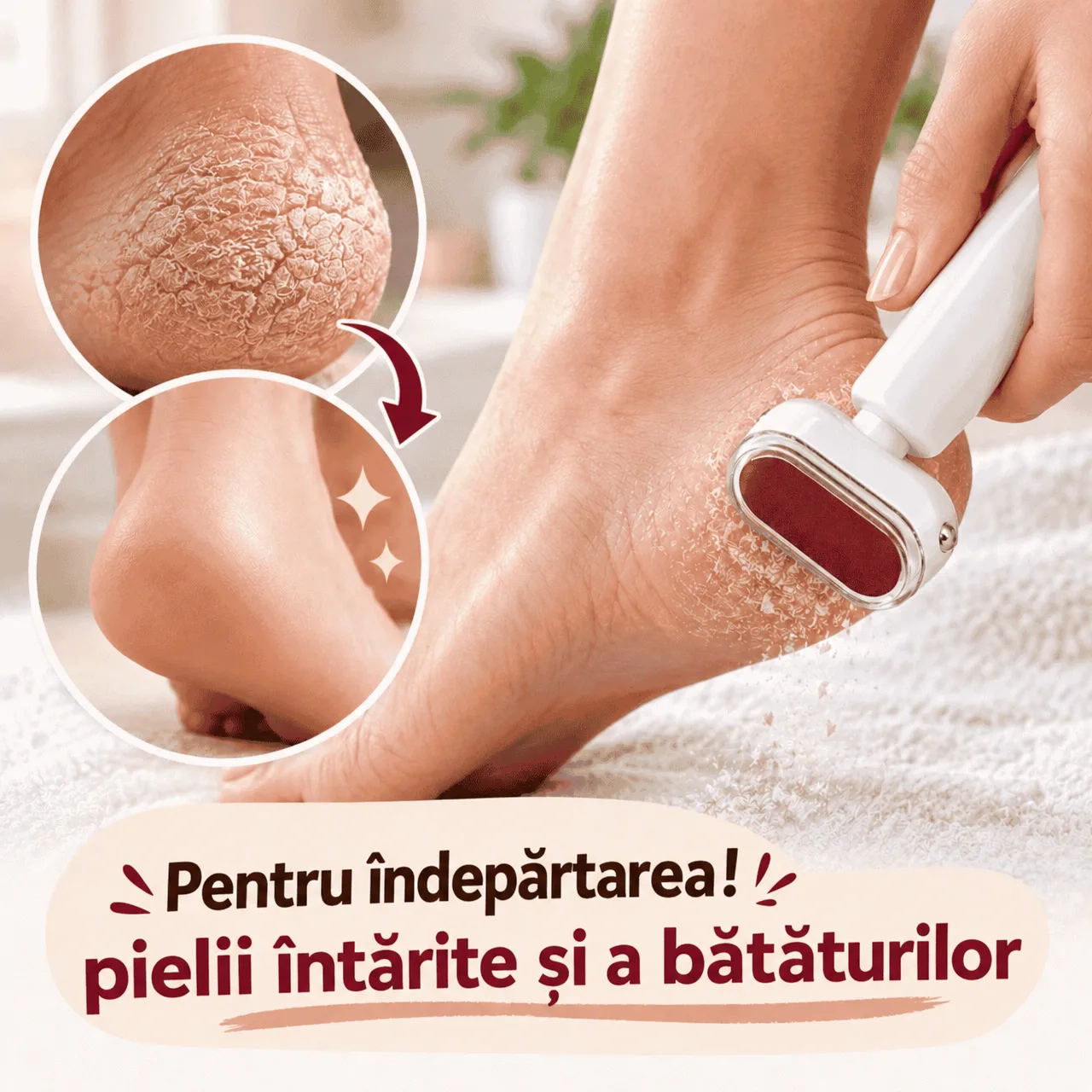 Pentru îndepărtarea pielii întărite și a calusurilor