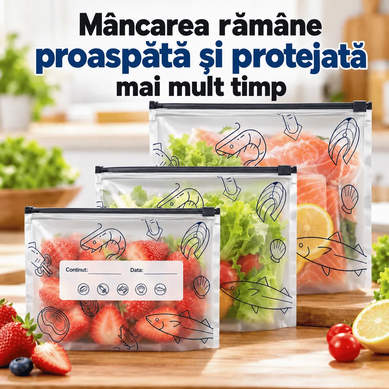 Alimentele rămân proaspete și protejate mai mult timp