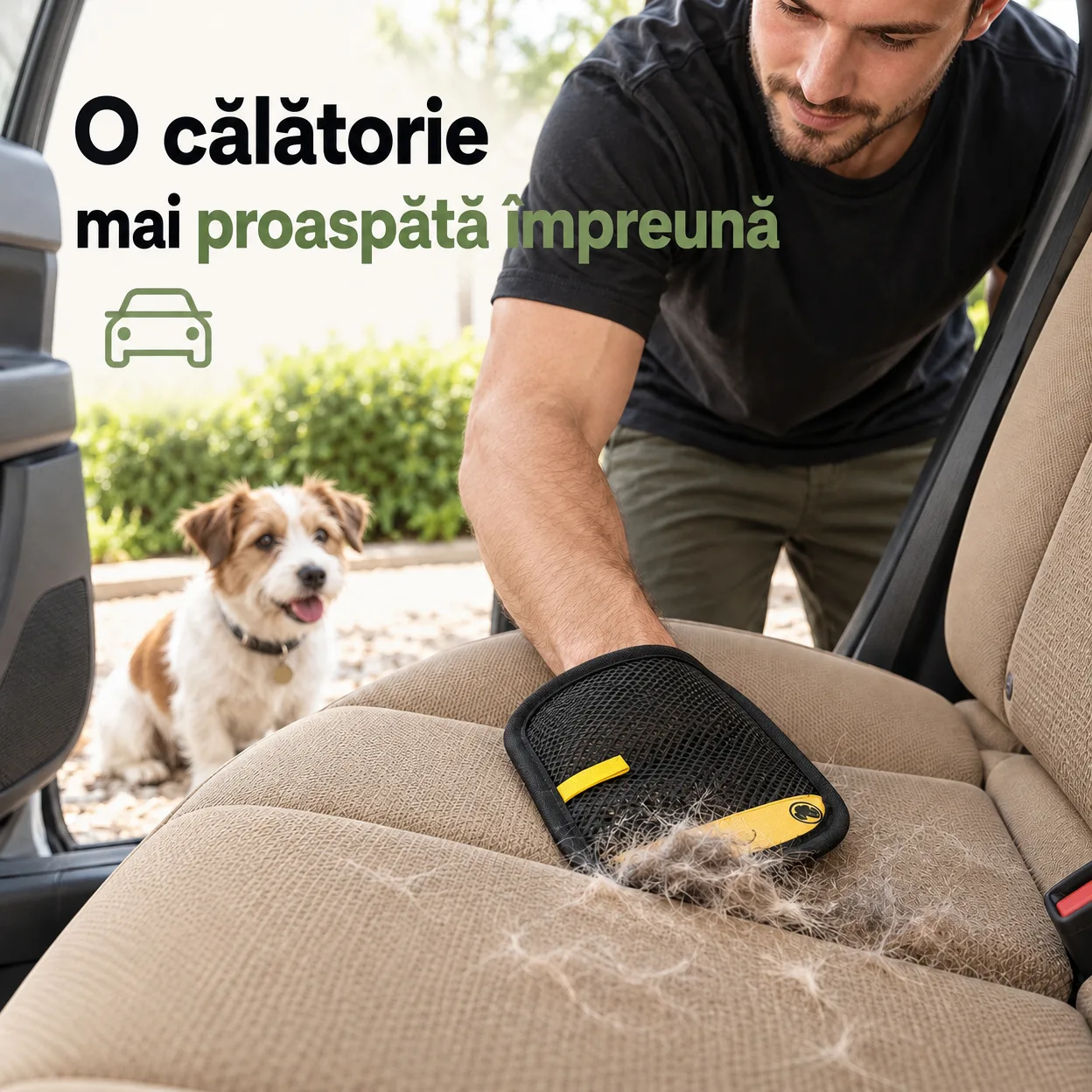 GroomyGlove, mănușa de îngrijire pentru animale, cu două fețe - Image 7