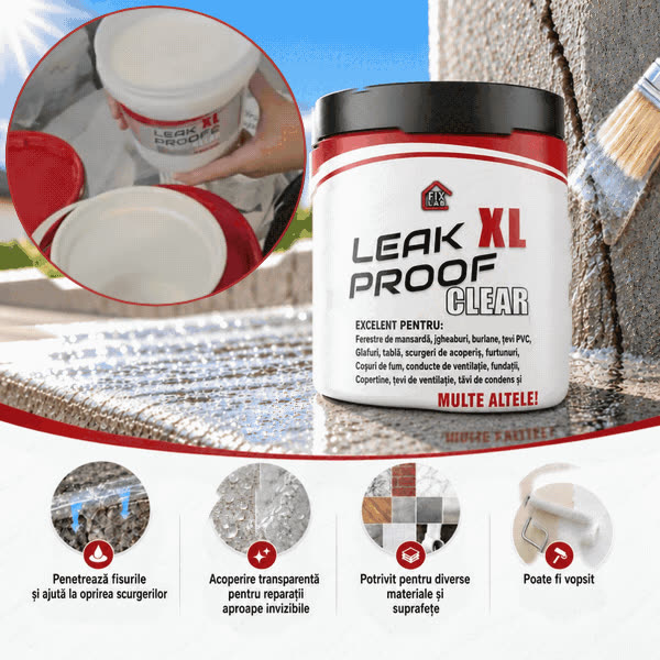 Strat transparent pentru etanșarea fisurilor, LeakProof - video