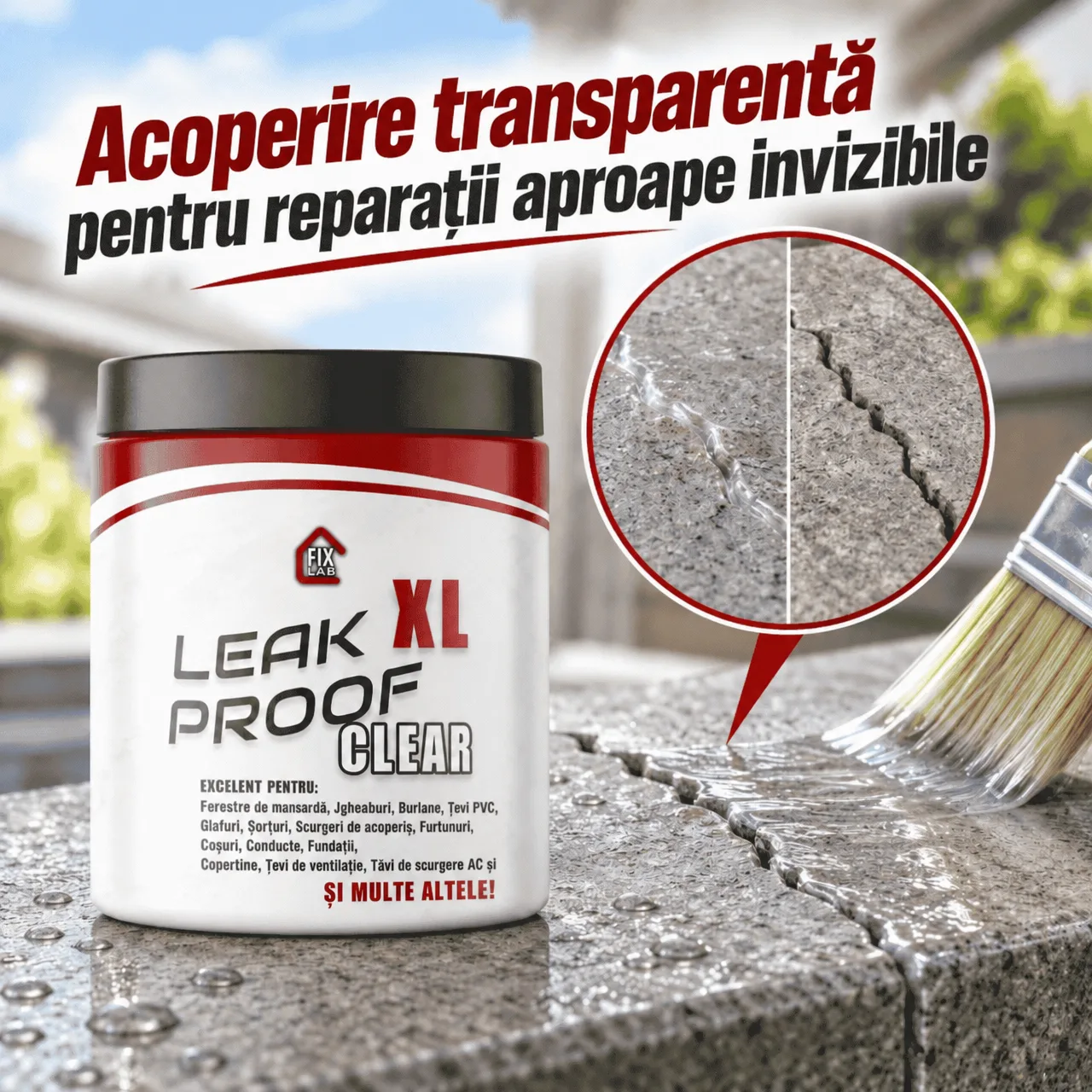 Strat transparent pentru reparații aproape invizibile