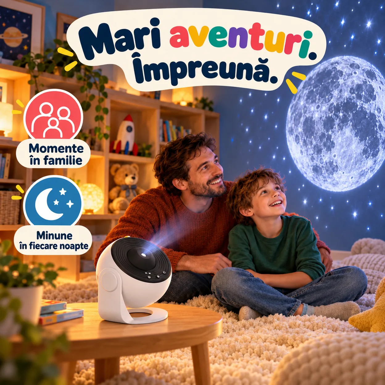 Planetarium, un proiector de noapte care arată 12 tipuri diferite de galaxii, constelații și planete - Image 6