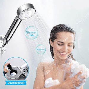 DoubleShower, cap de duș premium cu două fețe cu spațiu pentru săpun